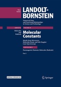 Cover: Molecular Constants Mostly from Microwave, Molecular Beam, and Sub-Doppler Laser Spectroscopy - Springer
