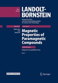 Cover: Magnetic Properties of Paramagnetic Compounds - Springer