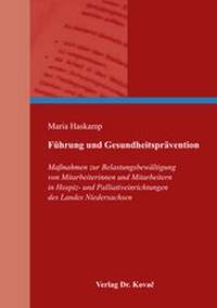Abbildung von: Führung und Gesundheitsprävention - Kovac, Dr. Verlag