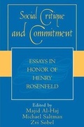 Cover: Social Critique and Commitment - University Press of America