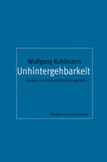 Cover: Unhintergehbarkeit - K&ouml;nigshausen & Neumann
