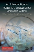 Cover: An Introduction to Forensic Linguistics - Routledge