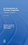 Cover: An Introduction to Forensic Linguistics - Routledge