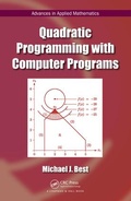 Cover: Quadratic Programming with Computer Programs - Chapman & Hall/CRC