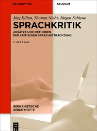 Abbildung von: Sprachkritik - De Gruyter