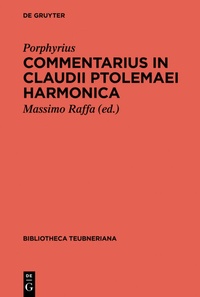 Enlarge image Cover: Commentarius in Claudii Ptolemaei Harmonica - De Gruyter