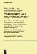 Cover: Verfassung als Ordnungskonzept - De Gruyter