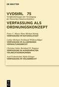 Cover: Verfassung als Ordnungskonzept - De Gruyter