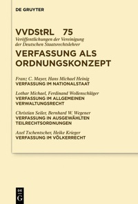 Abbildung von: Verfassung als Ordnungskonzept - De Gruyter