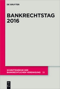 Abbildung von: Bankrechtstag 2016 - De Gruyter