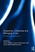 Cover: Subjectivity, Citizenship and Belonging in Law - Routledge