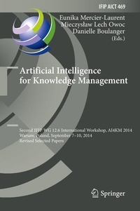 Enlarge image Cover: Artificial Intelligence for Knowledge Management - Springer