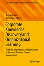 Cover: Corporate Knowledge Discovery and Organizational Learning - Springer