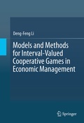 Cover: Models and Methods for Interval-Valued Cooperative Games in Economic Management - Springer