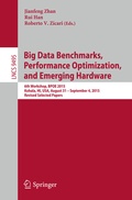 Cover: Big Data Benchmarks, Performance Optimization, and Emerging Hardware - Springer
