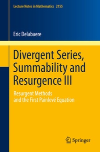Abbildung von: Divergent Series, Summability and Resurgence III - Springer