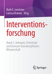 Enlarge image Cover: Interventionsforschung - Springer