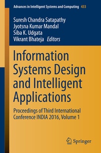 Abbildung von: Information Systems Design and Intelligent Applications - Springer