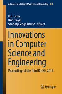 Enlarge image Cover: Innovations in Computer Science and Engineering - Springer