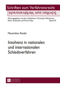 Abbildung von: Insolvenz in nationalen und internationalen Schiedsverfahren - Peter Lang Verlag