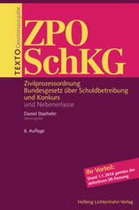 Enlarge image Cover: Texto ZPO/SchKG - Helbing & Lichtenhahn
