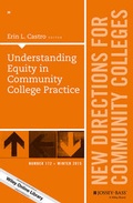 Cover: Understanding Equity in Community College Practice - Jossey-Bass