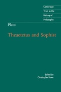 Cover: Plato: Theaetetus and Sophist - Cambridge University Press