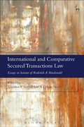 Cover: International and Comparative Secured Transactions Law - Hart Publishing