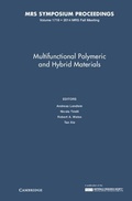 Cover: Multifunctional Polymeric and Hybrid Materials: Volume 1718 - Materials Research Society