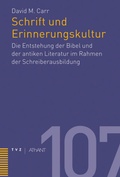 Cover: Schrift und Erinnerungskultur - Theologischer Verlag Z&uuml;rich