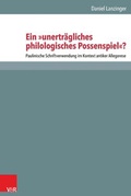 Cover: Ein "unertr&auml;gliches philologisches Possenspiel"? - Vandenhoeck & Ruprecht
