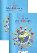 Cover: ABC der Tiere 1 - Schreiblehrgang Druckschrift, Teil A und B - Mildenberger Verlag GmbH