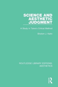 Enlarge image Cover: Science and Aesthetic Judgement - Routledge