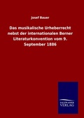 Cover: Das musikalische Urheberrecht nebst der internationalen Berner Literaturkonvention vom 9. September 1886 - Outlook