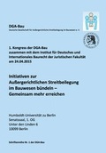 Cover: Schriftenreihe der DGA-Bau Nr. 1 - DGA-Bau e.V.