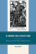 Cover: Of Memory and Literary Form - University of Delaware Press