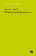 Cover: V. (F&uuml;nfte) Logische Untersuchung - Meiner