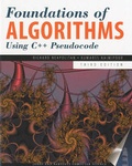 Cover: FOUNDATNS OF ALGORITHMS USING C++ PSEUDOCODE 3E (PAPER) - Jones and Bartlett Publishers, Inc