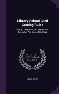 Enlarge image Cover: Library School Card Catalog Rules - Palala Press