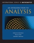 Cover: An Introduction to Analysis - Jones and Bartlett Publishers, Inc