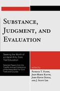 Cover: Substance, Judgment, and Evaluation - University Press of America
