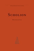 Cover: Scholion Bulletin 9/2015 - Schwabe Verlagsgruppe AG Schwabe Verlag