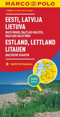 Abbildung von: MARCO POLO Länderkarte Estland, Lettland, Litauen, Baltische Staaten 1:800.000 - MARCO POLO ein Imprint von MAIRDUMONT