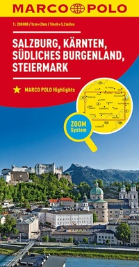Abbildung von: MARCO POLO Regionalkarte Österreich 02 Salzburg, Kärnten, Steiermark 1:200.000 - MAIRDUMONT