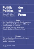 Cover: Politik der Form / Politics of Form - Spector Books