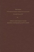 Cover: The Annals of the American Academy of Political and Social Science - SAGE Publications Inc