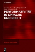 Cover: Performativit&auml;t in Sprache und Recht - De Gruyter