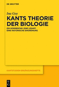 Abbildung von: Kants Theorie der Biologie - De Gruyter