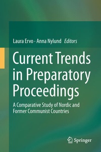 Enlarge image Cover: Current Trends in Preparatory Proceedings - Springer