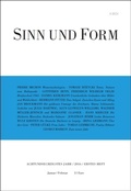 Cover: Sinn und Form 1/2016 - SINN und FORM